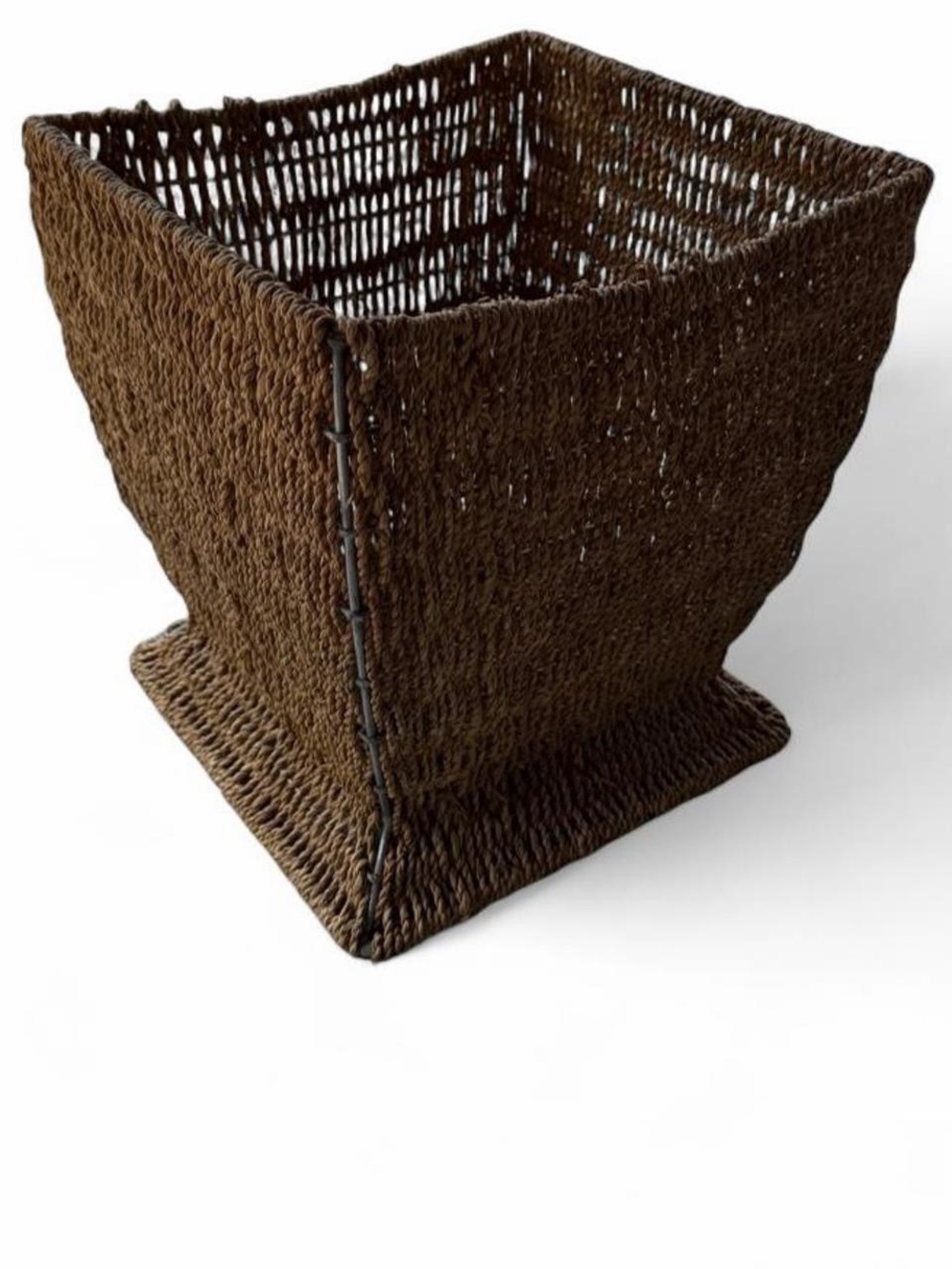 Woven Square Decorative Basket - Brown